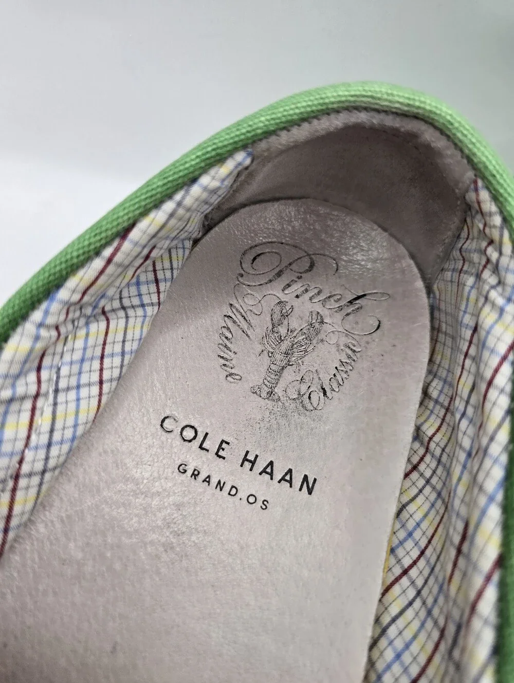 Cole Haan Green Canvas Penny Loafers/boat Shoes. Gently Worn. Preppy. Mens 12